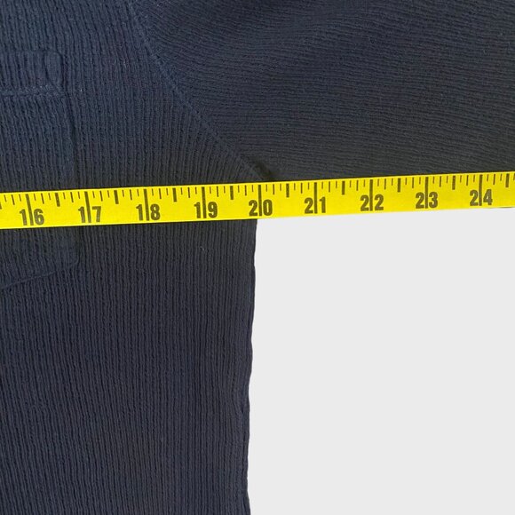 Lucky Brand Single-Pocket French-Rib Crewneck Shirt Mens Medium Blue Long-Sleeve - Picture 11 of 12